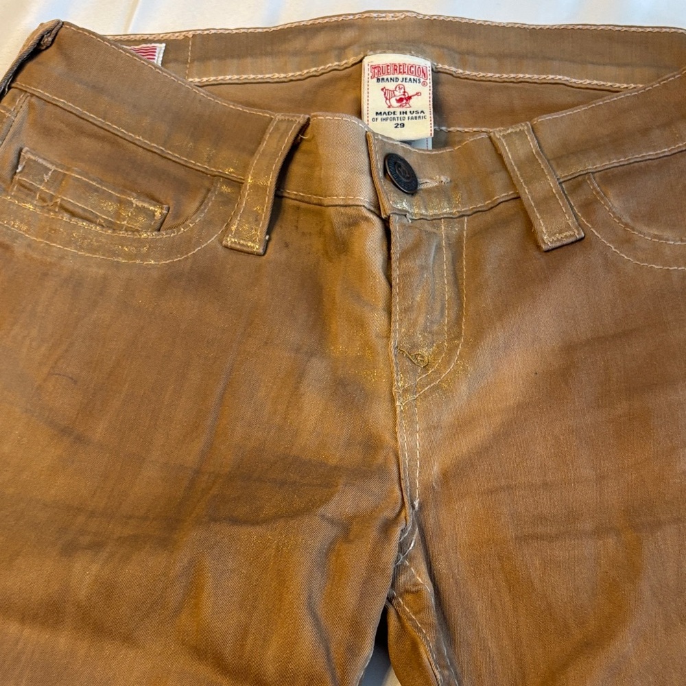True Religion Tan Denim Pants